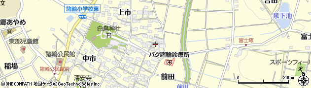 愛知県愛知郡東郷町諸輪上市8周辺の地図