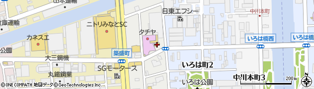 愛知県名古屋市港区築盛町115周辺の地図