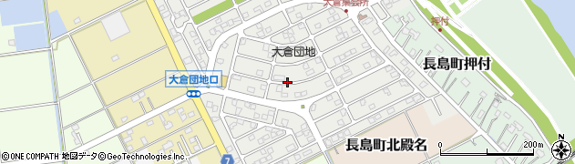 三重県桑名市長島町大倉周辺の地図