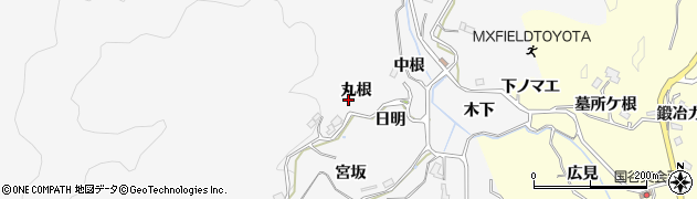 愛知県豊田市下国谷町（丸根）周辺の地図