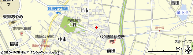 愛知県愛知郡東郷町諸輪上市5周辺の地図