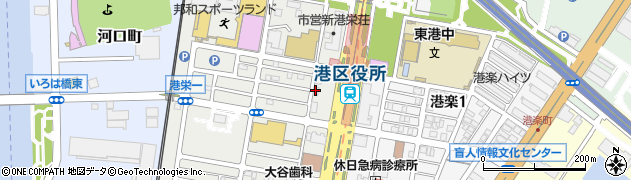コメダ珈琲店 港栄店周辺の地図