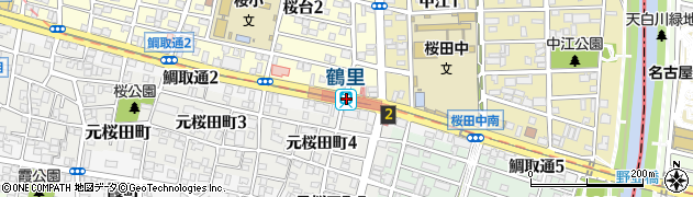 鶴里駅周辺の地図