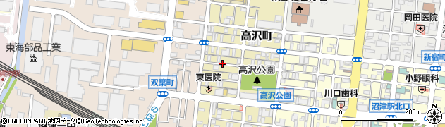 静岡県沼津市高沢町周辺の地図