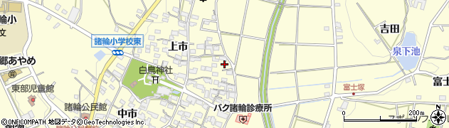 愛知県愛知郡東郷町諸輪上市14周辺の地図