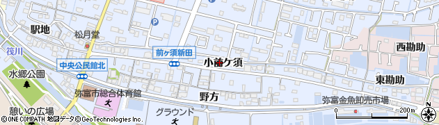 愛知県弥富市前ケ須町（小前ケ須）周辺の地図