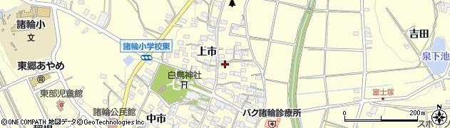 愛知県愛知郡東郷町諸輪上市26周辺の地図