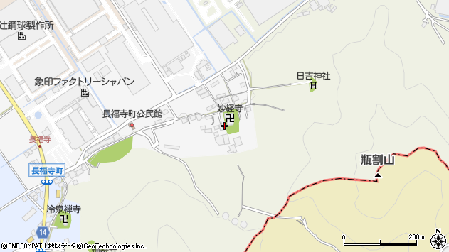 〒523-0021 滋賀県近江八幡市長福寺町の地図