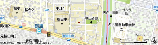 愛知県名古屋市南区中江周辺の地図