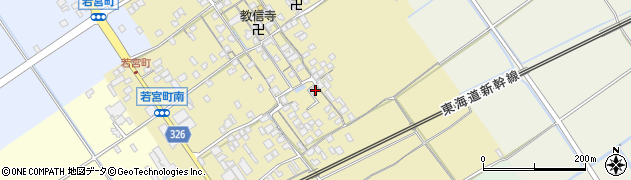 滋賀県近江八幡市若宮町周辺の地図