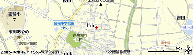 愛知県愛知郡東郷町諸輪上市27周辺の地図