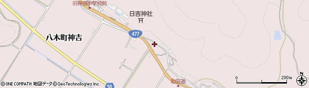 京都府南丹市八木町神吉（溝上）周辺の地図