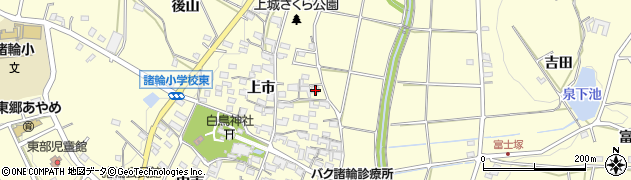 愛知県愛知郡東郷町諸輪上市16周辺の地図