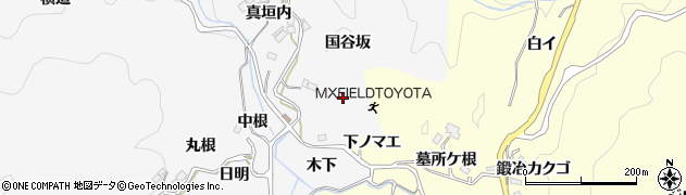 愛知県豊田市下国谷町（堂ノ入）周辺の地図