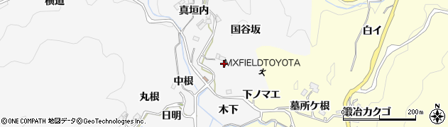 愛知県豊田市下国谷町新シ周辺の地図