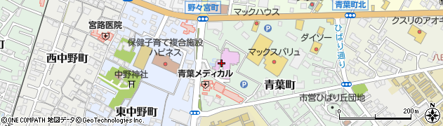 滋賀県東近江市青葉町周辺の地図