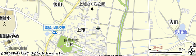 愛知県愛知郡東郷町諸輪上市17周辺の地図