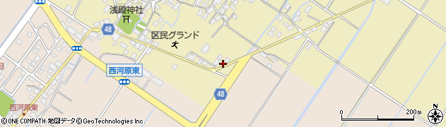 滋賀県野洲市比留田3周辺の地図