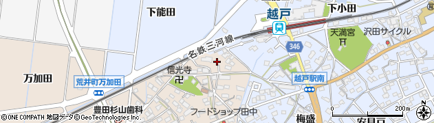 愛知県豊田市荒井町能田原486周辺の地図