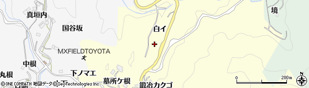 愛知県豊田市国谷町（白イ）周辺の地図