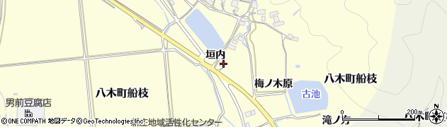 京都府南丹市八木町船枝（梅ノ木原）周辺の地図