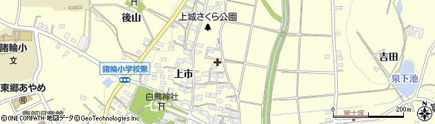 愛知県愛知郡東郷町諸輪上市128周辺の地図
