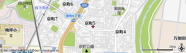 愛知県豊田市京町周辺の地図