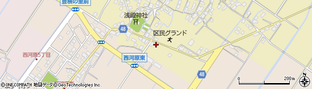 滋賀県野洲市比留田32周辺の地図