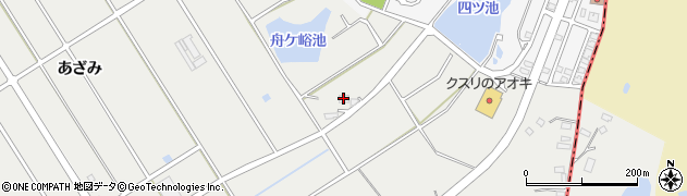 愛知県みよし市莇生町（舟ヶ峪）周辺の地図