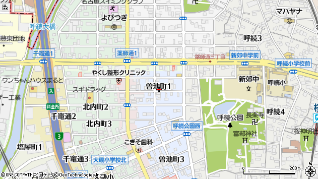〒457-0042 愛知県名古屋市南区曽池町の地図