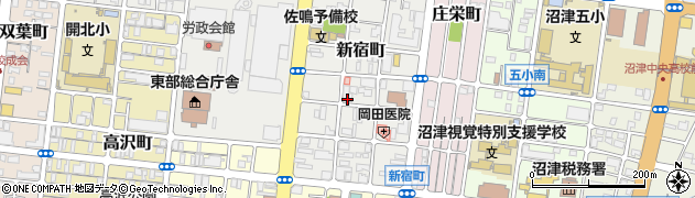 静岡県沼津市新宿町周辺の地図