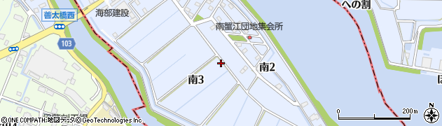 愛知県蟹江町（海部郡）南周辺の地図