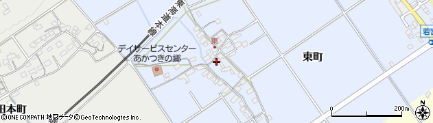 滋賀県近江八幡市東町周辺の地図