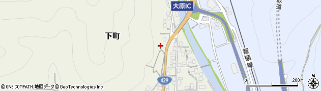 岡山県美作市下町周辺の地図