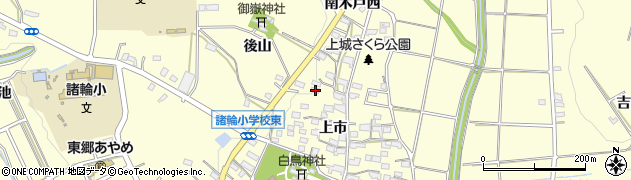 愛知県愛知郡東郷町諸輪上市85周辺の地図