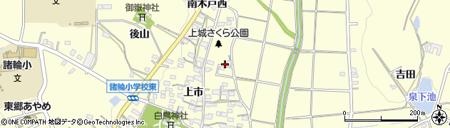 愛知県愛知郡東郷町諸輪上市118周辺の地図