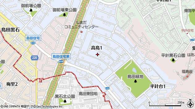 〒468-0022 愛知県名古屋市天白区高島の地図