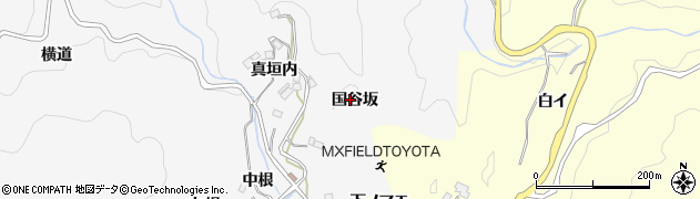 愛知県豊田市下国谷町（国谷坂）周辺の地図