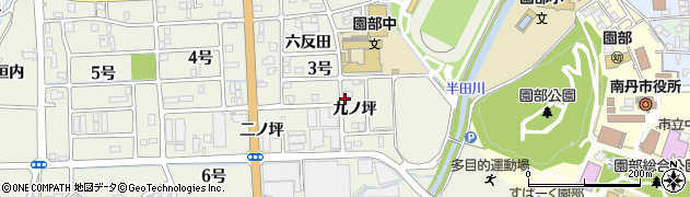京都府南丹市園部町横田（九ノ坪）周辺の地図