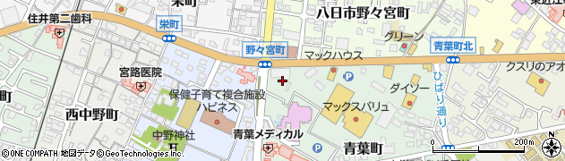 滋賀県東近江市青葉町1-2周辺の地図