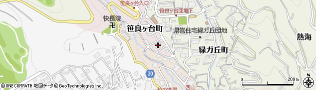 静岡県熱海市笹良ヶ台町2周辺の地図
