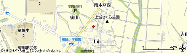 愛知県愛知郡東郷町諸輪上市96周辺の地図
