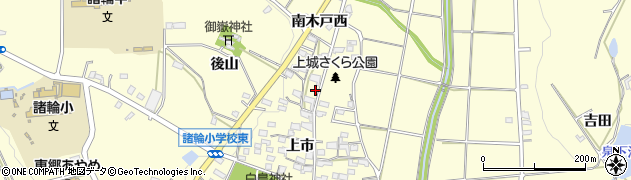 愛知県愛知郡東郷町諸輪上市105周辺の地図