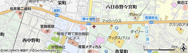 滋賀県東近江市青葉町1-1周辺の地図