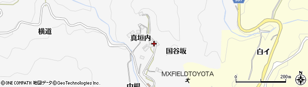 愛知県豊田市下国谷町（真垣内）周辺の地図