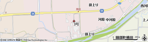 京都府南丹市園部町黒田周辺の地図
