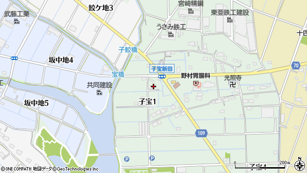 〒490-1413 愛知県弥富市子宝町の地図