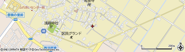滋賀県野洲市比留田61周辺の地図