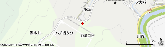 愛知県豊田市則定町（カミゴト）周辺の地図
