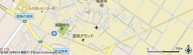 滋賀県野洲市比留田47周辺の地図